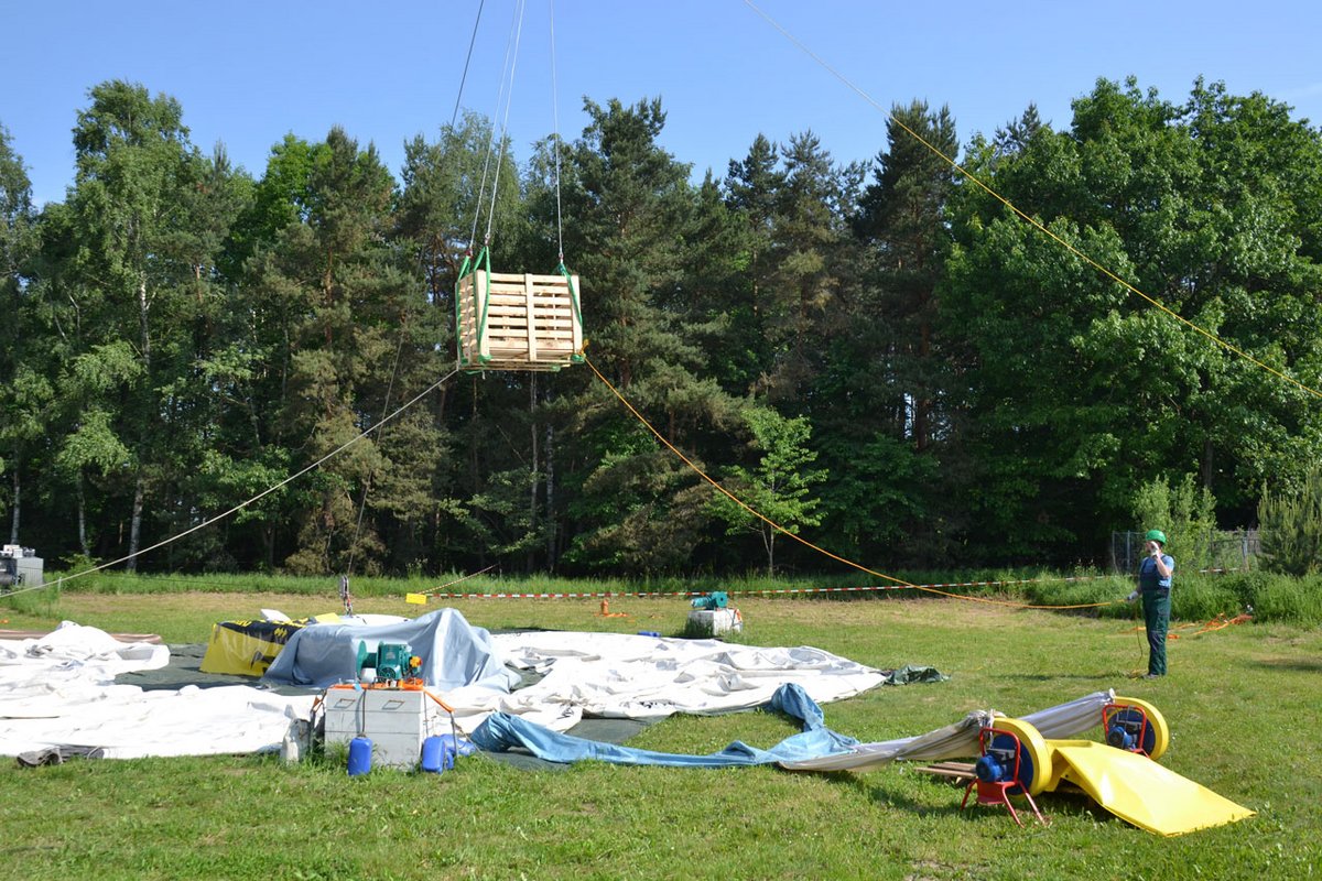 Test zum punktgenauen Absetzen in der Brückenfunktion (AirBridge) Brückenfunktion